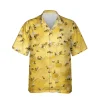 Honey Bee Yellow Hawaii Shirt, Gift For Her, Aloha Shirt For Mens, Womens