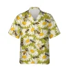 Floral Bee Hawaii Shirt, Honey Shirt, Beach Outfit, Aloha Shirt For Mens, Womens