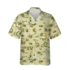 Funny Bee Icon Hawaiian T-shirt, Vintage Shirt For Men, Aloha Shirt For Mens, Womens
