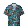 Hibicus Flowers Bear Hawaiian Shirt, Shirt For Men, Aloha Shirt For Mens, Womens