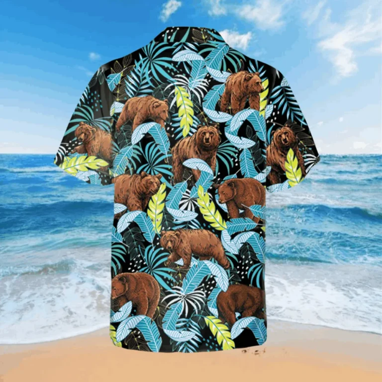 Tropical Bear Hawaii Shirt, Aloha T-shirt, Aloha Shirt For Mens, Womens