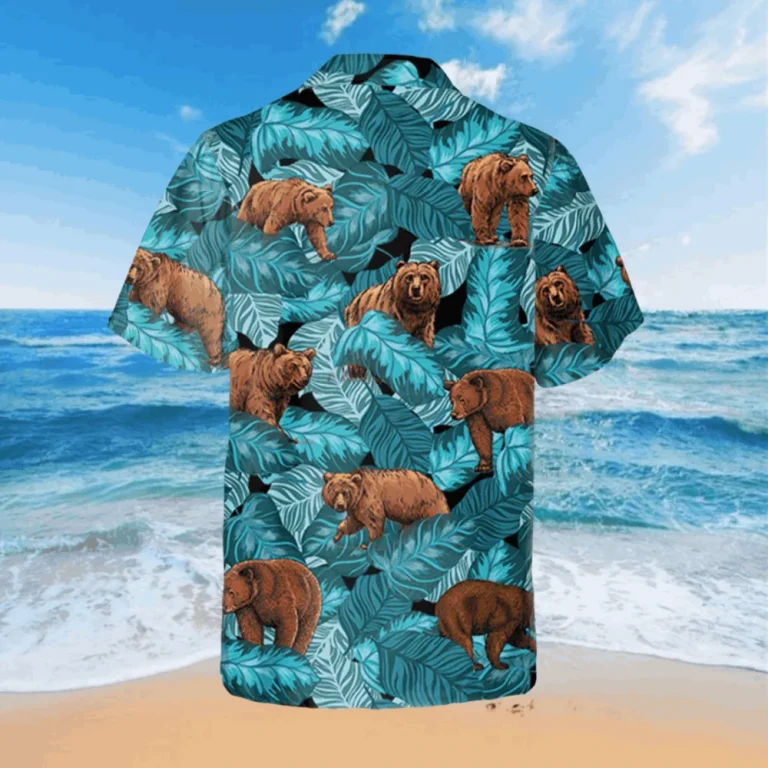 Grizzly Bear Hawaiian Shirt, 3d Beach Shirt, Aloha Shirt For Mens, Womens