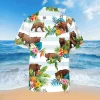 Floral Bear White Hawaiian Shirt, Vintage Shirt For Men, Aloha Shirt For Mens, Womens