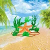 Starfish And Coral Metal Sign, Starfish, Coral Porch Decor