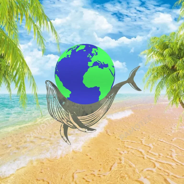 Whale And The Earth Multi Color Metal Sign, Whale With Earth Mother's Day Gift