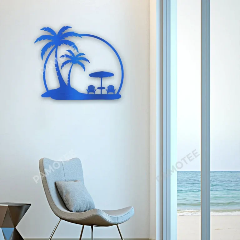 Beach Resort Metal Art, Summer Resort Large Sign