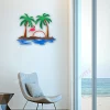 Flamingo Sunset Colorful Metal Sign, Flamingo Metallic Art For Mom
