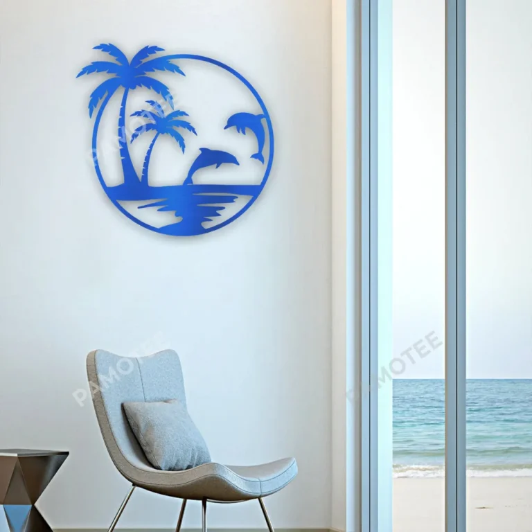 Jumping Dolphins Metal Wall Decor, Jumping Dolphins Laser Cut Art