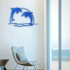 Couple Dolphin Metal Sign, Rust Resistant Beach Artwork