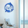 Two Dolphins Beach House Metal Sign, Interior Accent