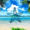 Blue Starfish Metal Wall Art, Starfish Summer Beach Door Hanging