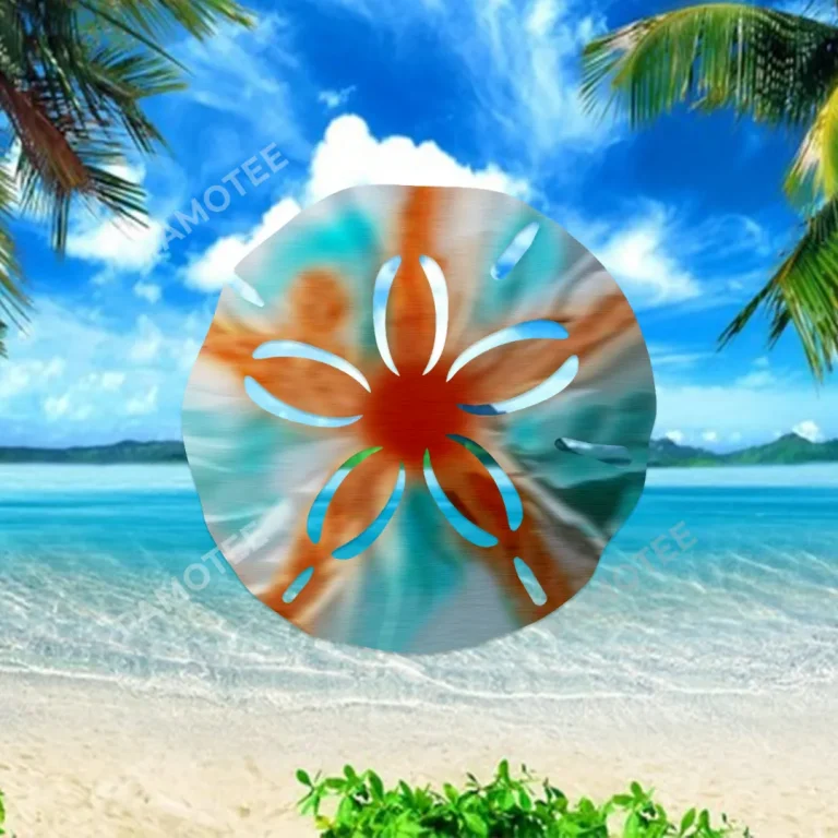 Sand Dollar Colored Metal Sign, Sand Dollar Housewarming Beach Accent