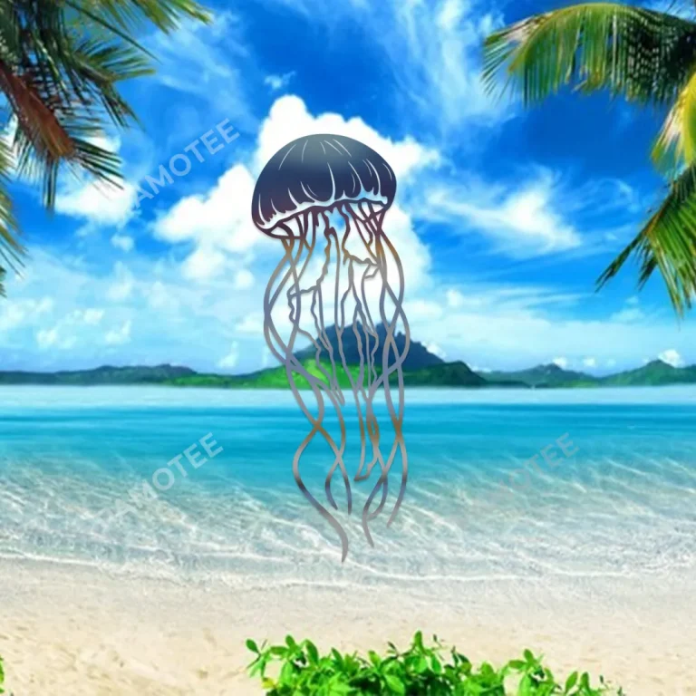 Jellyfish Metal Art, Jellyfish Bedroom Plaque