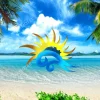 Sun And Wave Metal Wall Art, Beach House Rust Resistant Wall Decor