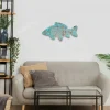 Blue Rustic Carp Fish Metal Art, Rustic Carp Father's Day Gift
