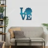Love Shell Blue Metal Sign, Love Shell Weatherproof Beach Decor