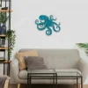 Blue Octopus Metal Sign, Octopus Gift For Fishermen