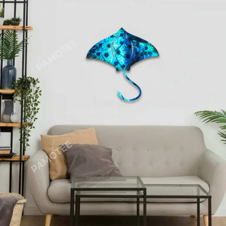 Stingray, Manta Ray Metal Wall Art, Manta Ray Indoor Beach Decor