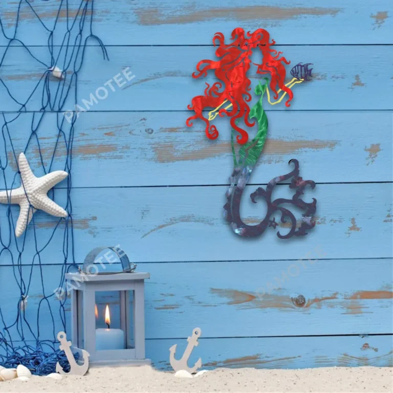 Mermaid Metal Art, Mermaid Steel Decor For Boat
