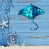 Stingray, Manta Ray Metal Wall Art, Manta Ray Indoor Beach Decor