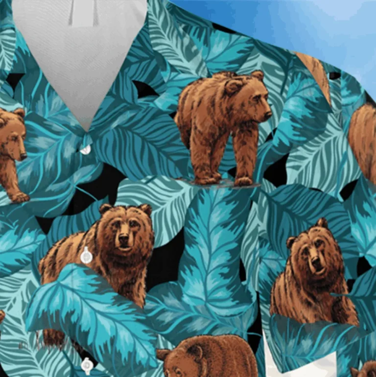 Grizzly Bear Hawaiian Shirt, 3d Beach Shirt, Aloha Shirt For Mens, Womens