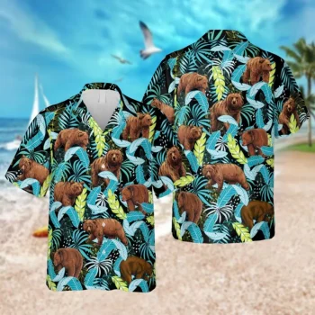 Tropical Bear Hawaii Shirt, Aloha T-shirt, Aloha Shirt For Mens, Womens