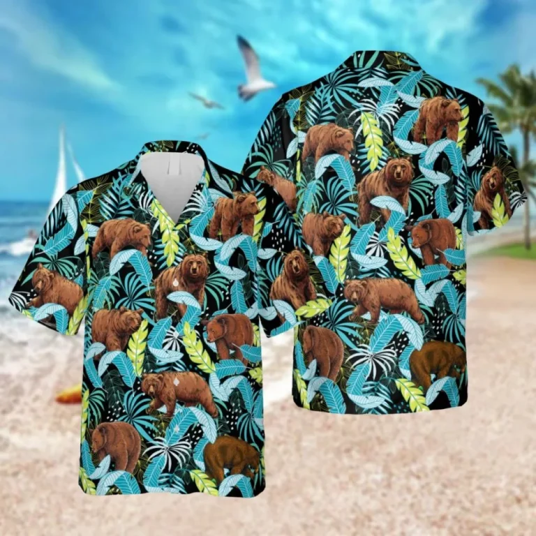 Tropical Bear Hawaii Shirt, Aloha T-shirt, Aloha Shirt For Mens, Womens