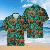 Tropical Bear Green Hawaii Shirt, Father's Day Gift, Aloha Shirt For Mens, Womens