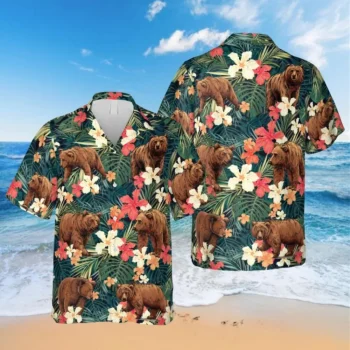 Funny Bear Hawaiian Shirt, Men Clothing, Apparel, Aloha Shirt For Mens, Womens