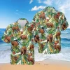 Summer Grizzly Bear Hawaiian T-shirt, Mother's Day Gift, Aloha Shirt For Mens, Womens