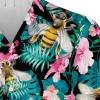 Tropical Hibicus Bee Hawaiian Shirt, Travel T-shirt, Aloha Shirt For Mens, Womens