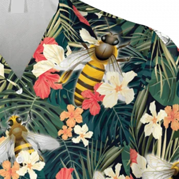 Bee Hawaiian Shirt, Island T-shirt, Mother's Day Gift Idea, Aloha Shirt For Mens, Womens