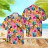 Bee, Fruits And Plants Pink Hawaiian Shirt, Gift For Beekeeper, Aloha Shirt For Mens, Womens