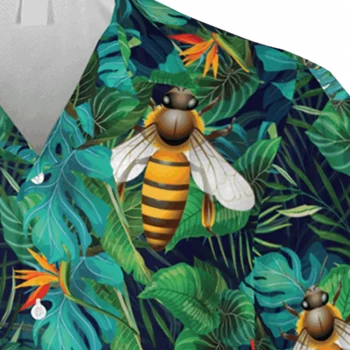 Funny Bee Green Hawaii Shirt, Gift For Bee Lovers, Aloha Shirt For Mens, Womens