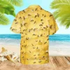 Honey Bee Yellow Hawaii Shirt, Gift For Her, Aloha Shirt For Mens, Womens