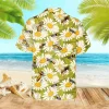 Floral Bee Hawaii Shirt, Honey Shirt, Beach Outfit, Aloha Shirt For Mens, Womens
