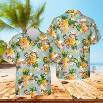 Beer And Pineapple Hawaiian Shirt, Summer Outfit For Men, Aloha Shirt For Mens, Womens