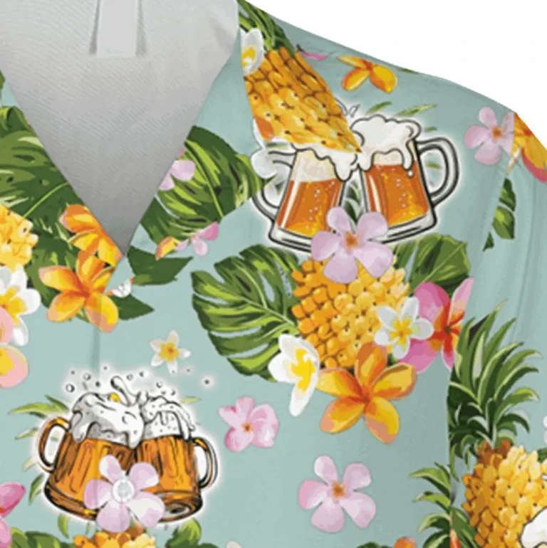 Beer And Pineapple Hawaiian Shirt, Summer Outfit For Men, Aloha Shirt For Mens, Womens