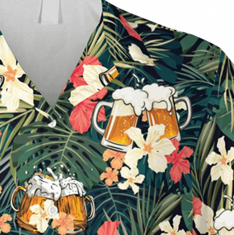 Beer Cheers Hawaii Shirt, Dad Bob T-shirt, Aloha Shirt For Mens, Womens