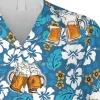 Beer And Flowers Blue Hawaii Shirt, Man Cave T-shirt, Aloha Shirt For Mens, Womens