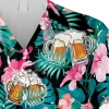 Beer And Hibicus Hawaiian Shirt, Father's Day Gift, Aloha Shirt For Mens, Womens