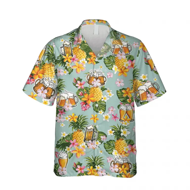 Beer And Pineapple Hawaiian Shirt, Summer Outfit For Men, Aloha Shirt For Mens, Womens