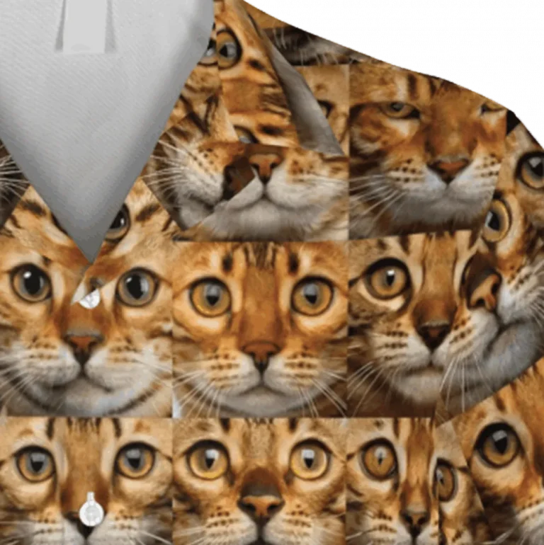 Funny Bengal Cat Yellow Hawaiian Shirt, 3d Summer Shirt, Aloha Shirt For Mens, Womens