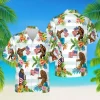 Bigfoot White Hawaiian Shirt, Camping, Camper T-shirt, Aloha Shirt For Mens, Womens