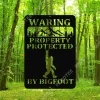 Warning Property Protected By Bigfoot Metal Sign, Funny Cabin Sign