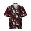 Billards Dark Red Hawaii Shirt, Gift For Him, Aloha Shirt For Mens, Womens