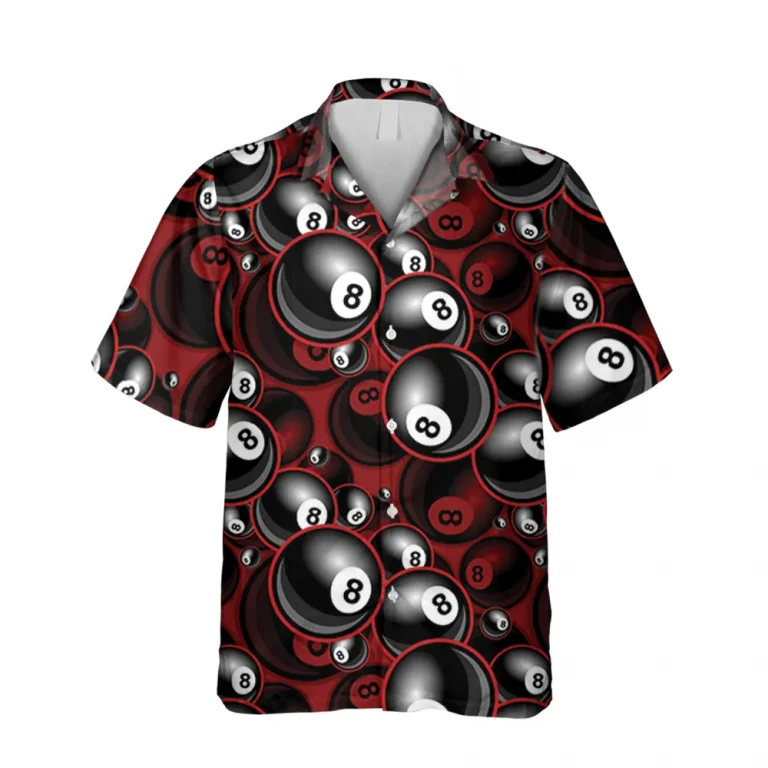 Billards Dark Red Hawaii Shirt, Gift For Him, Aloha Shirt For Mens, Womens