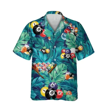 Funny Billards Hawaiian T-shirt, Birthday Gift For Him, Aloha Shirt For Mens, Womens