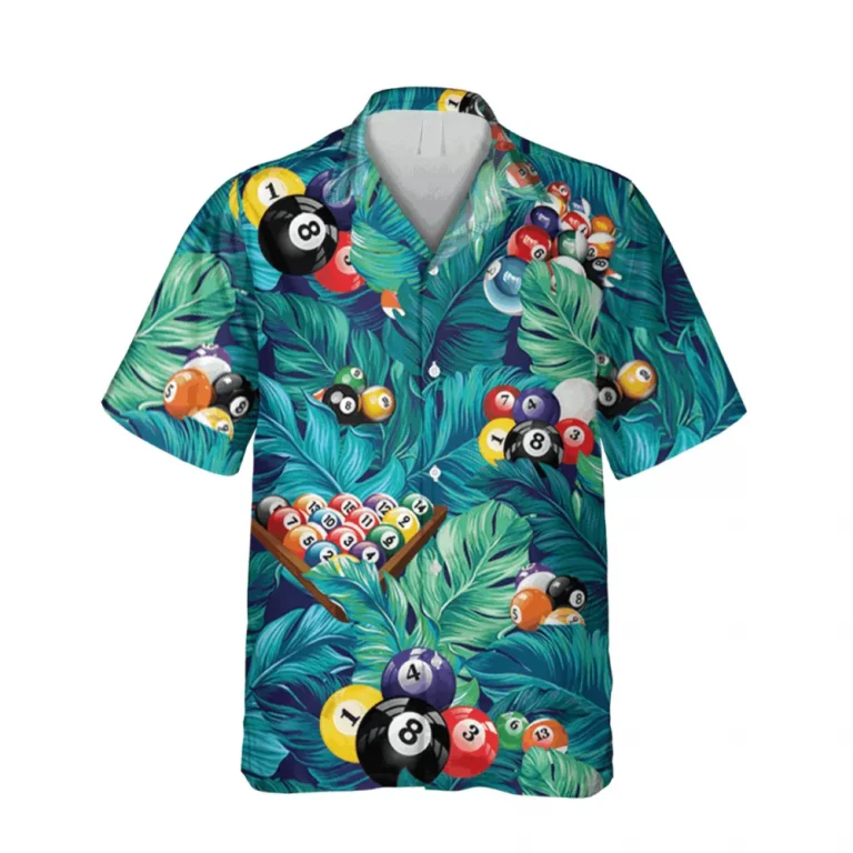 Funny Billards Hawaiian T-shirt, Birthday Gift For Him, Aloha Shirt For Mens, Womens