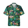 Tropical Plants Billards Green Hawaiian Shirt, Gift For Husband, Aloha Shirt For Mens, Womens